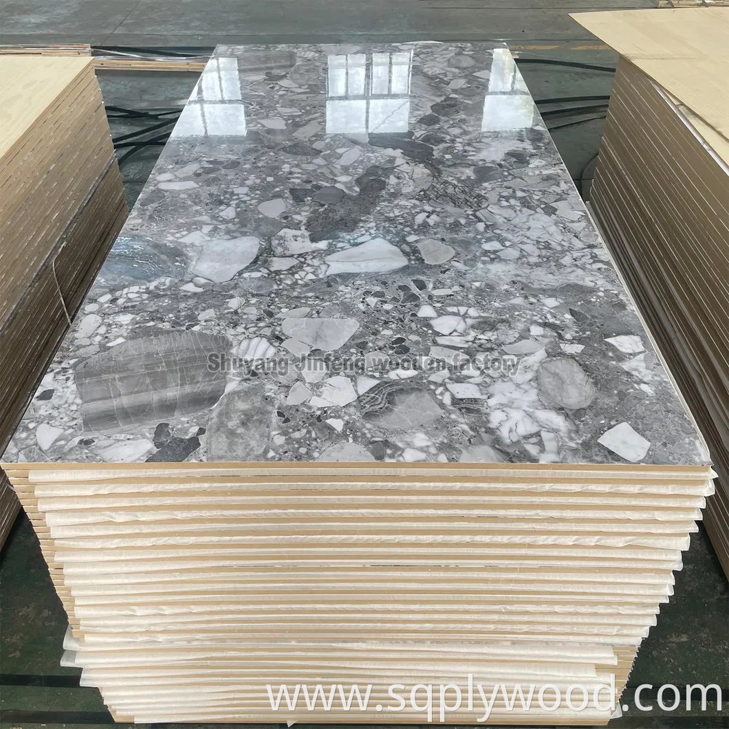 Marble Color UV Sheet High Gloss Pet Coated Melamine MDF